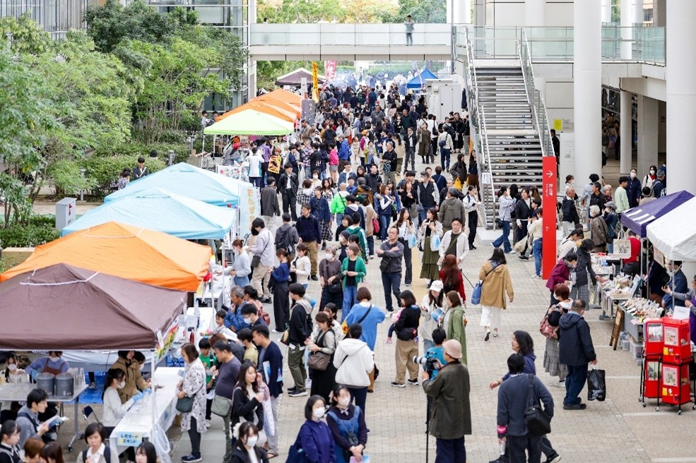 模擬店エリアの様子
