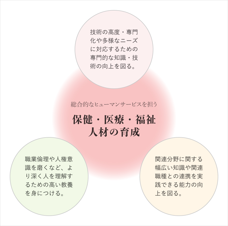 保健・医療・福祉人材の育成の図